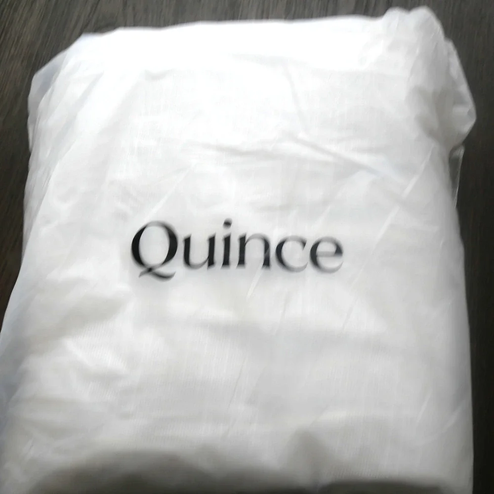 Quince WHITE Cotton Semi-Sheer 2 Panel Curtains Set 48